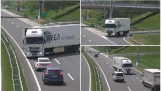 Șofer român de TIR, filmat cum conduce în direcția greșită pe o autostradă din Croația. Riscă o amendă uriașă și multe zile de închisoare