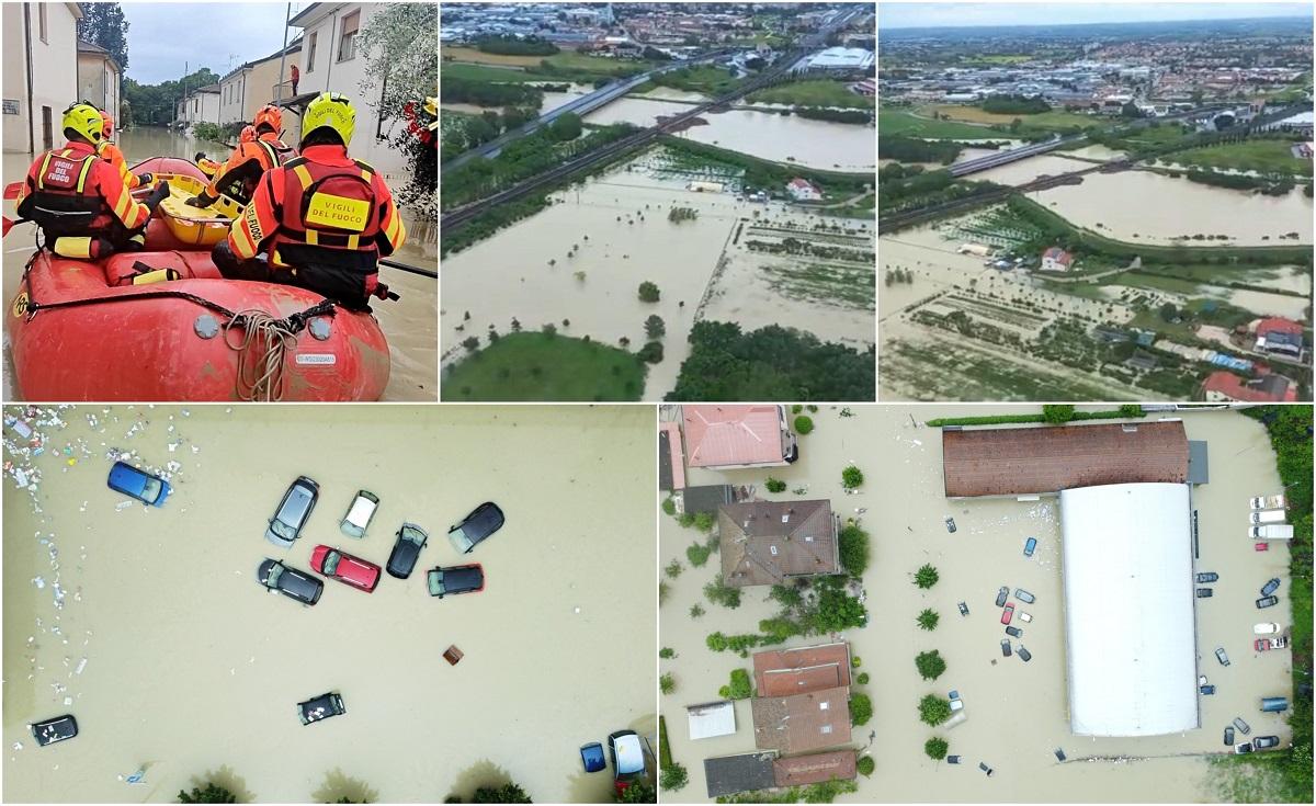 Imaginile dezastrului din Italia. Doi oameni au murit, mii de locuitori au fost evacuați