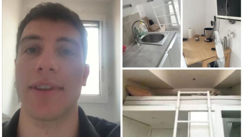 "Toaleta este la duș. Le pot folosi pe ambele fără a face un pas". 650 de euro pe lună pentru o garsonieră de doar 9 metri pătrați, în Milano