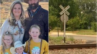 Două surori au sfârșit într-un Chevrolet făcut zob de tren, pe o cale ferată din SUA. Tatăl fetițelor și frățiorul lor se zbat între viață și moarte