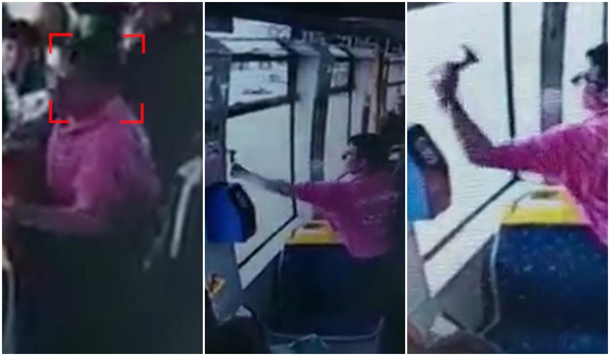 Un orădean a spart geamul unui tramvai, furios că aerul condiţionat nu funcţiona cum trebuie. Pasagerul voia să se răcorească