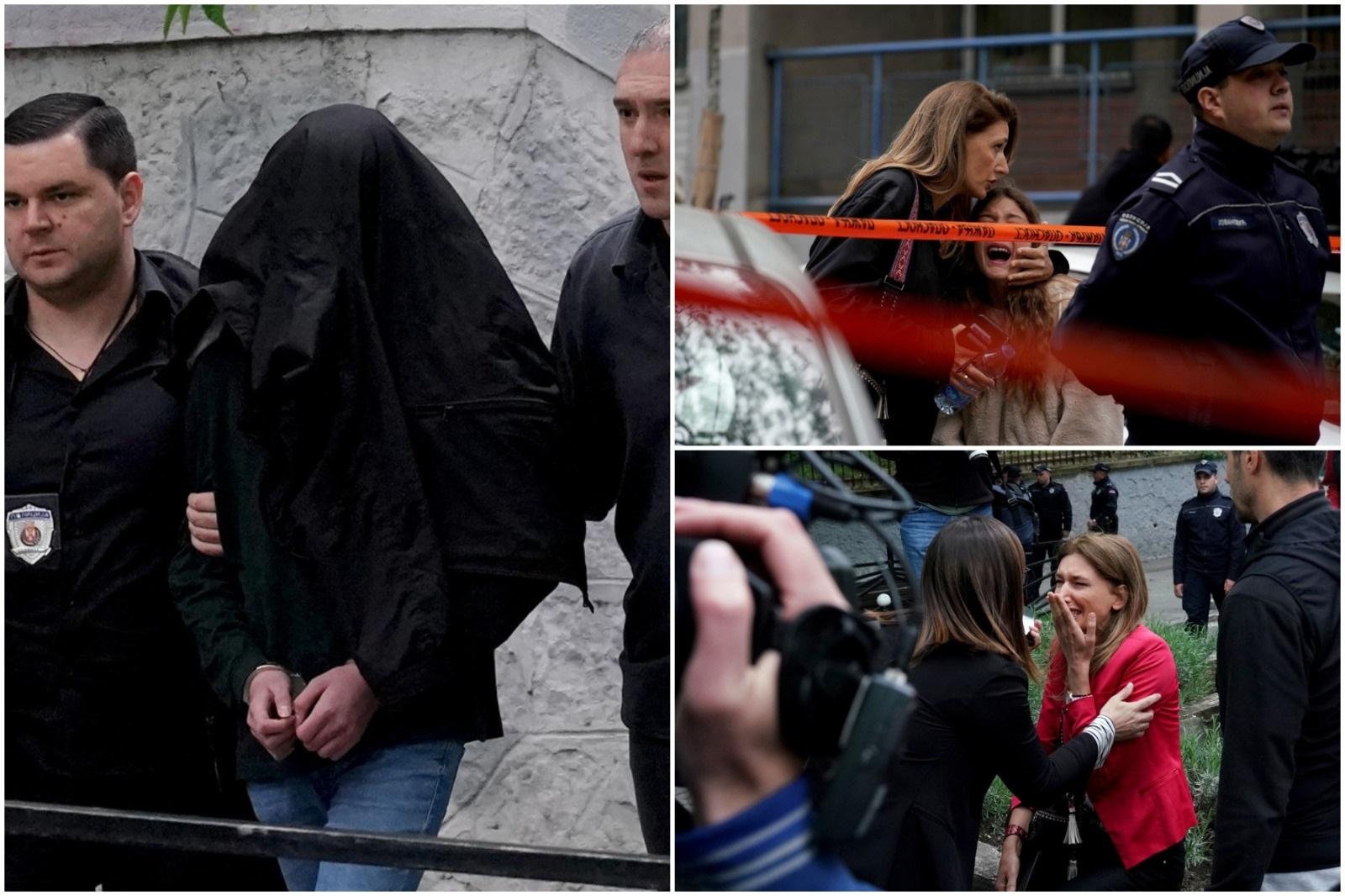 Filmul atacului armat de la şcoala din Belgrad, soldat cu 9 morţi. Elevi care plângeau traumatizați, părinți în stare de șoc, copii răniţi resuscitaţi