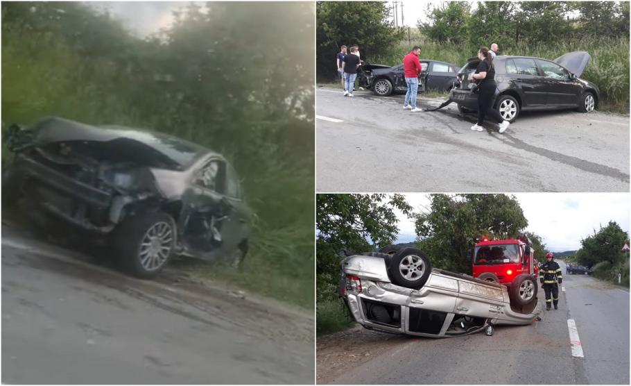 Tânăr de 18 ani, prăpăd pe DN 17 C, în Bistriţa. A intrat cu mașina într-un vehicul care s-a răsturnat, apoi într-un alt autoturism. Unul dintre șoferi a fost rănit Tânăr de 18 ani, prăpăd pe DN 17 C, în Bistriţa. A intrat cu mașina într-un vehicul care s-a răsturnat, apoi într-un alt autoturism. Unul dintre șoferi a fost rănit