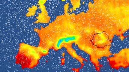 Harta temperaturilor în Europa