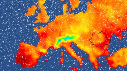 Harta temperaturilor în Europa