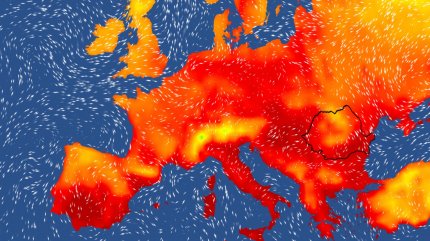 Harta temperaturilor în Europa