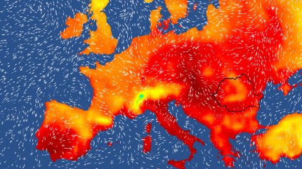 Harta temperaturilor în Europa