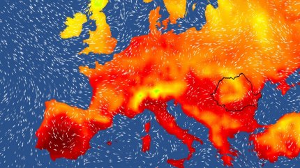 Harta temperaturilor în Europa