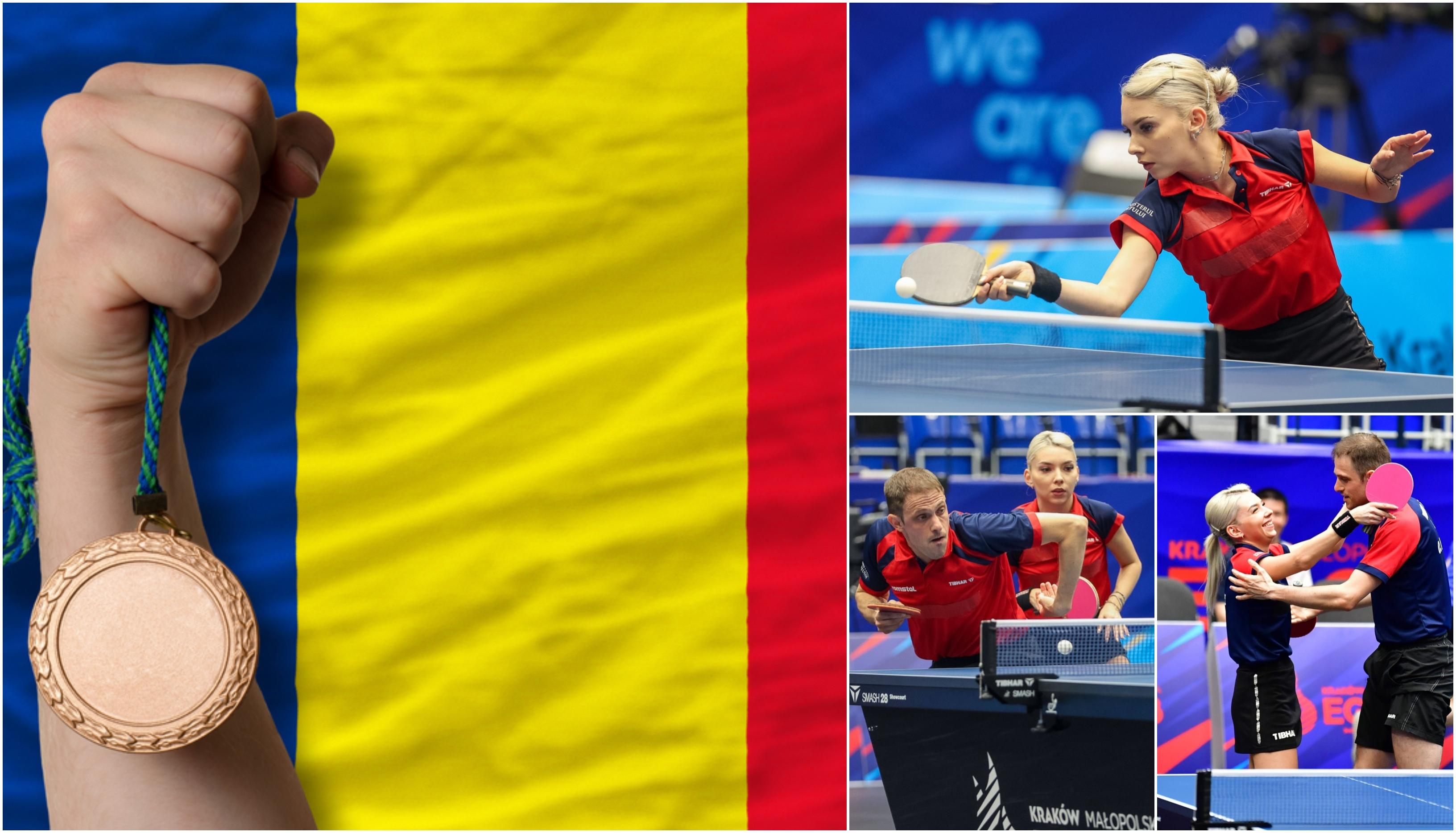 Bernadette Szocs și Ovidiu Ionescu au câştigat bronzul la tenis de masă mixt, la Jocurile Europene. Szocs a adus punctul decisiv