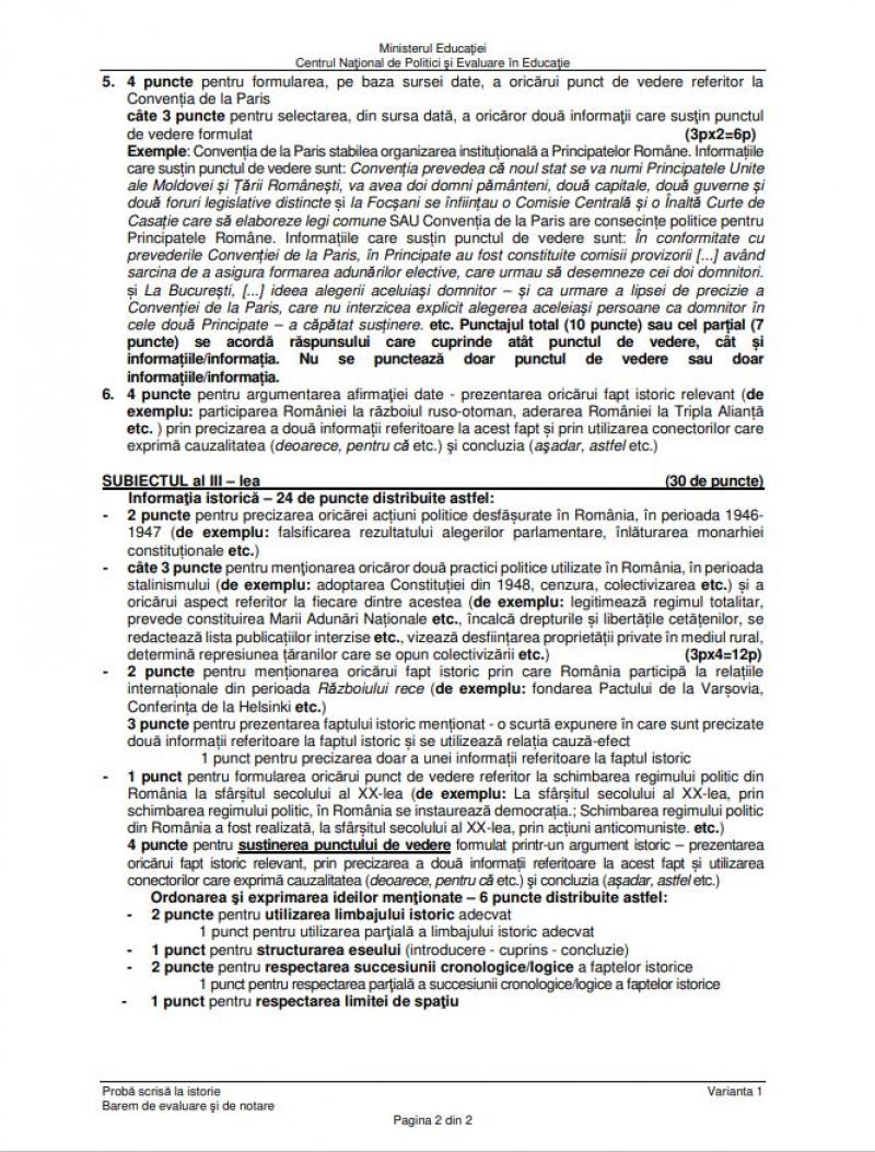 Barem Istorie BAC 2023. Cum se rezolvă subiectele la Istorie