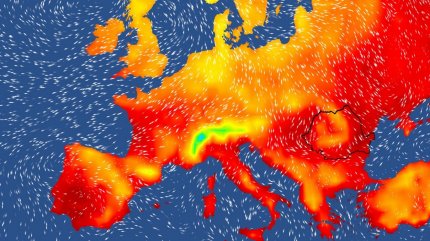 Harta temperaturilor în Europa