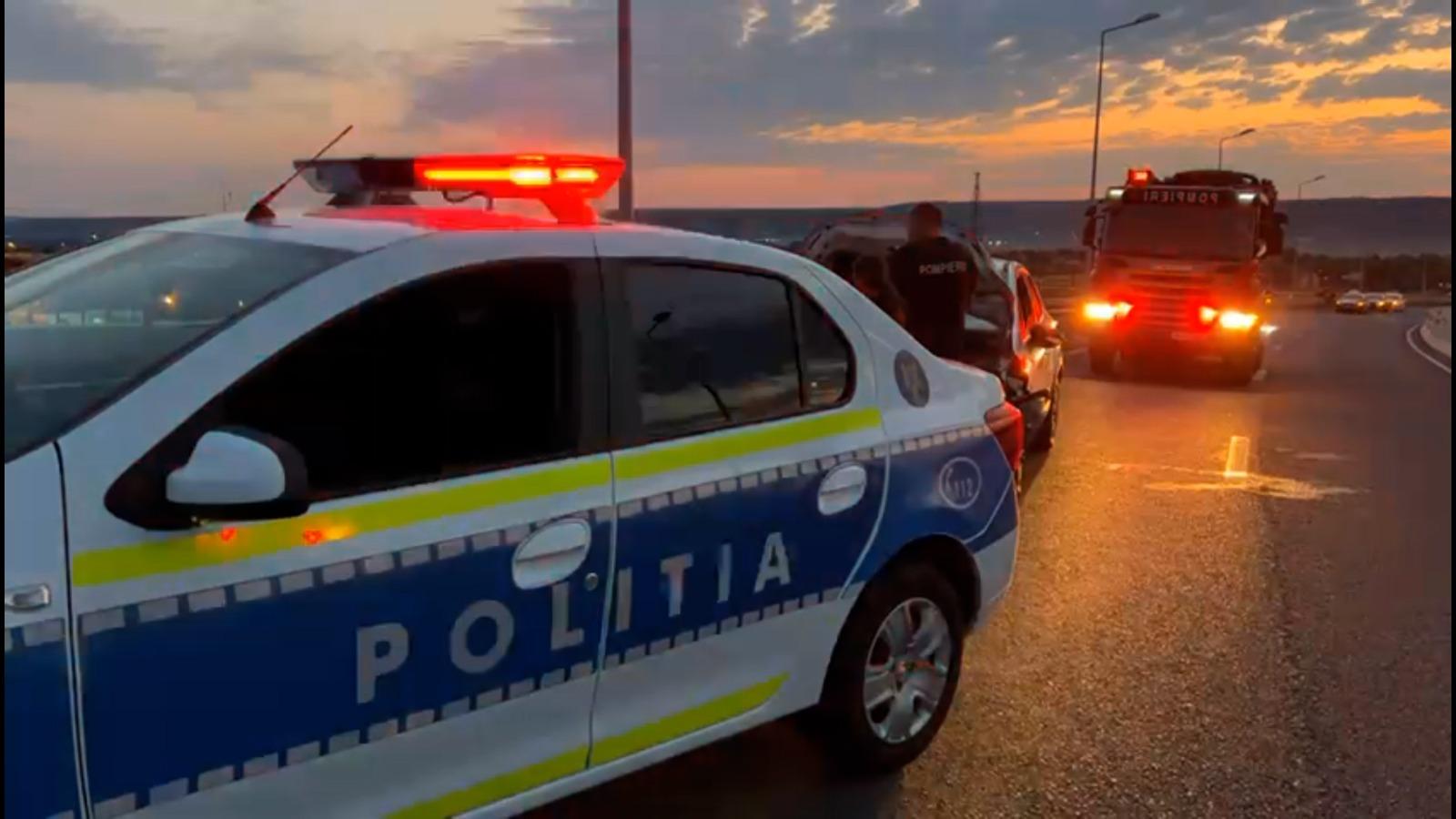 Biciclist spulberat de o maşină, în Mioveni