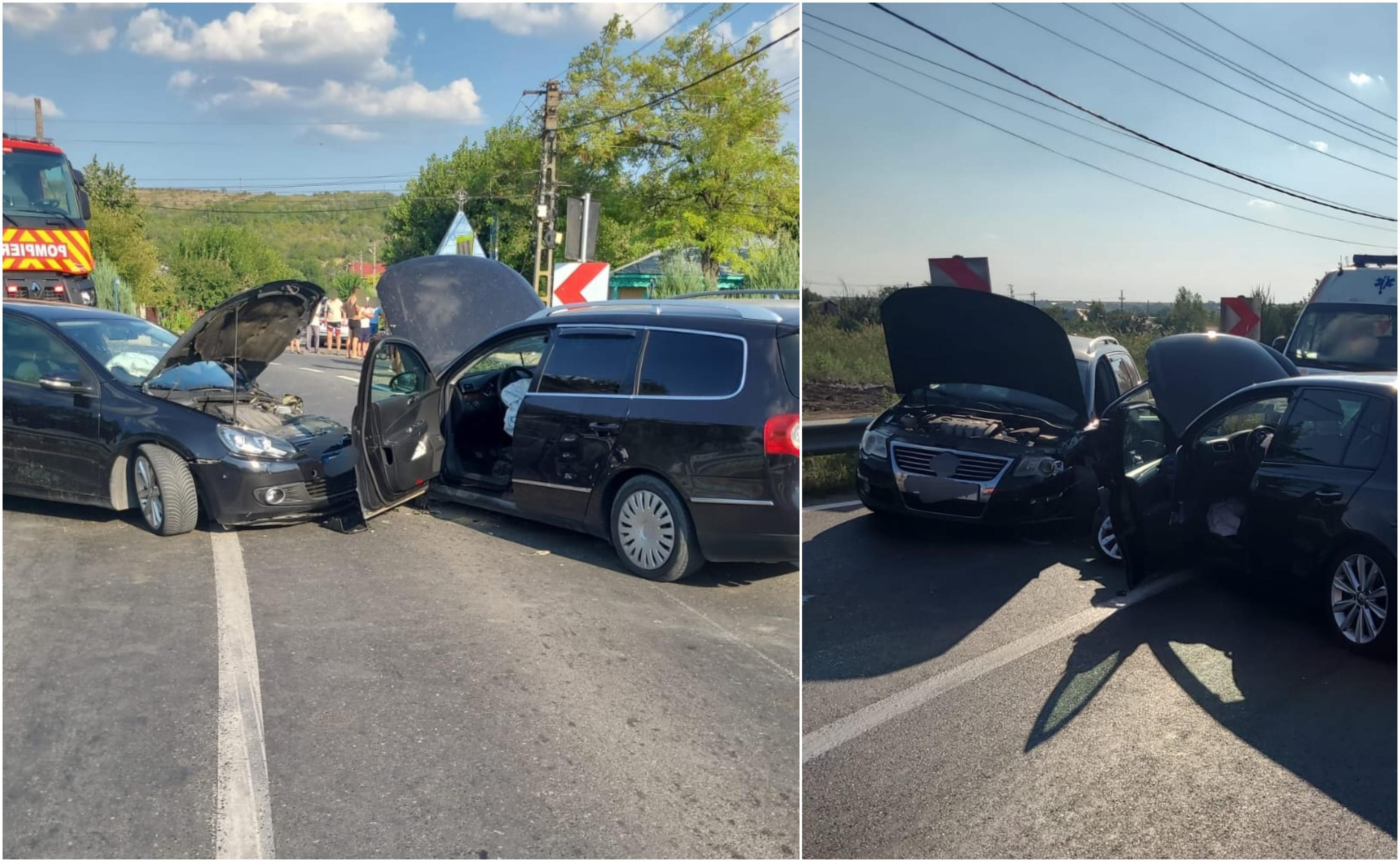 Opt persoane rănite, într-un accident grav în Galaţi. 4 copii şi 4 adulţi, transportaţi la spital după ce o şoferiţă a intrat pe contrasens