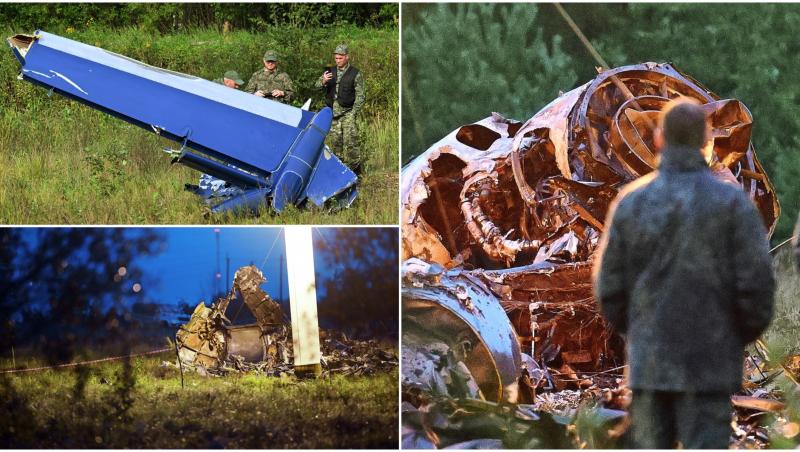 Cutiile negre şi cele zece cadavre, recuperate de la locul prăbuşirii avionului în care se afla Prigojin. Următorul pas în ancheta ruşilor