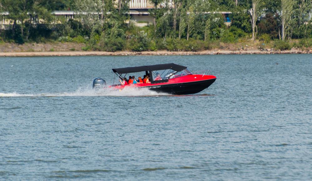 Şase adulţi şi doi copii au căzut în Dunăre, după ce o ambarcaţiune s-a răsturnat. Femeia care o conducea era drogată