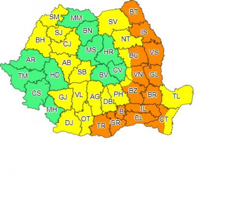 Furtună, vijelii şi grindină: Judeţele afectate de codul galben. De când se va răcori vremea în toată ţara