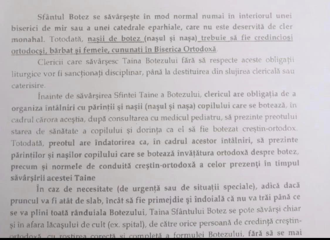 Adeverință de la medic pentru botez