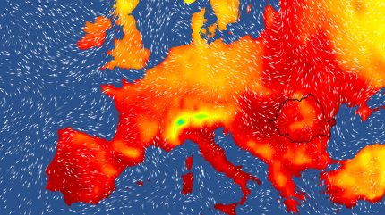 Harta temperaturilor în Europa