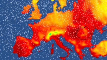 Harta temperaturilor în Europa