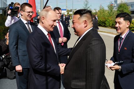 Vladimir Putin și Kim Jong-un la Cosmodromul Vostocini