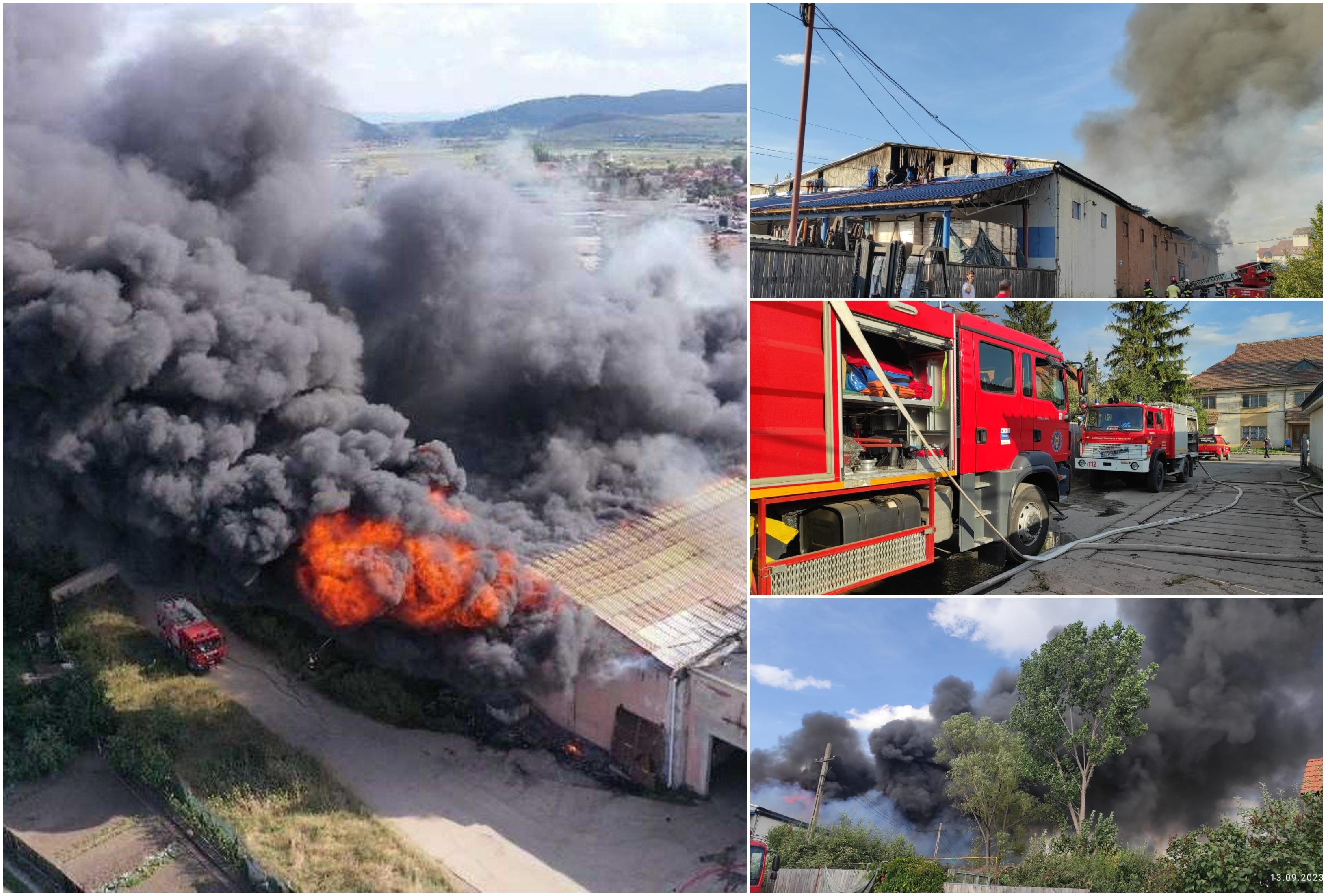 Pericol de explozie în Miercurea-Ciuc: un depozit de îngrăşăminte a ars ca o torţă timp de ore întregi. Locuitorii, avertizaţi prin RO Alert