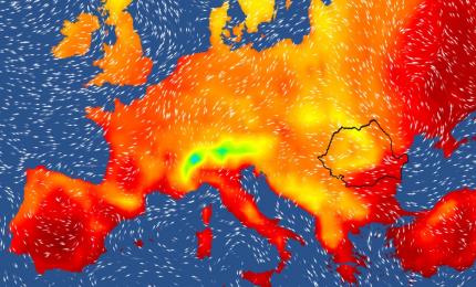 Harta temperaturilor în Europa