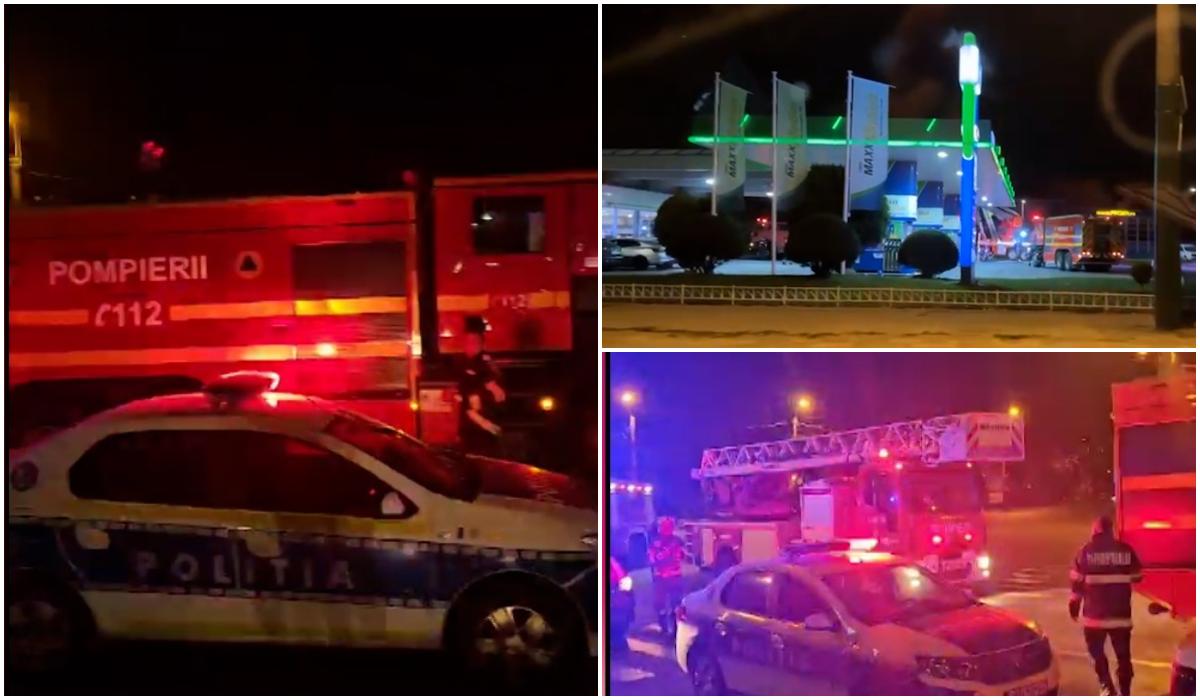 A fost panică în Constanţa. Acoperişul unei spălătorii, din incinta unei benzinării, a luat foc