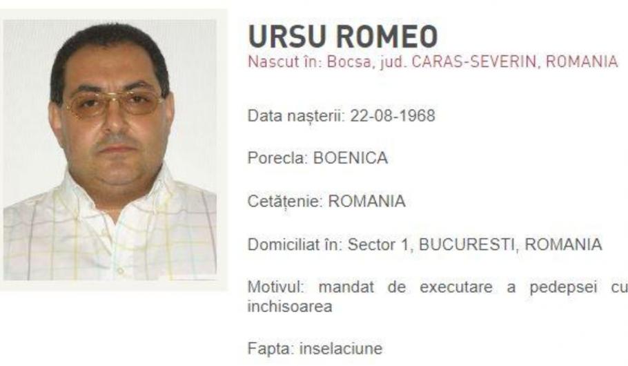 Interlopul Boenică, fugit în Iordania de unde ironiza autorităţile române, va fi adus în ţară. Are de executat peste 10 ani de închisoare