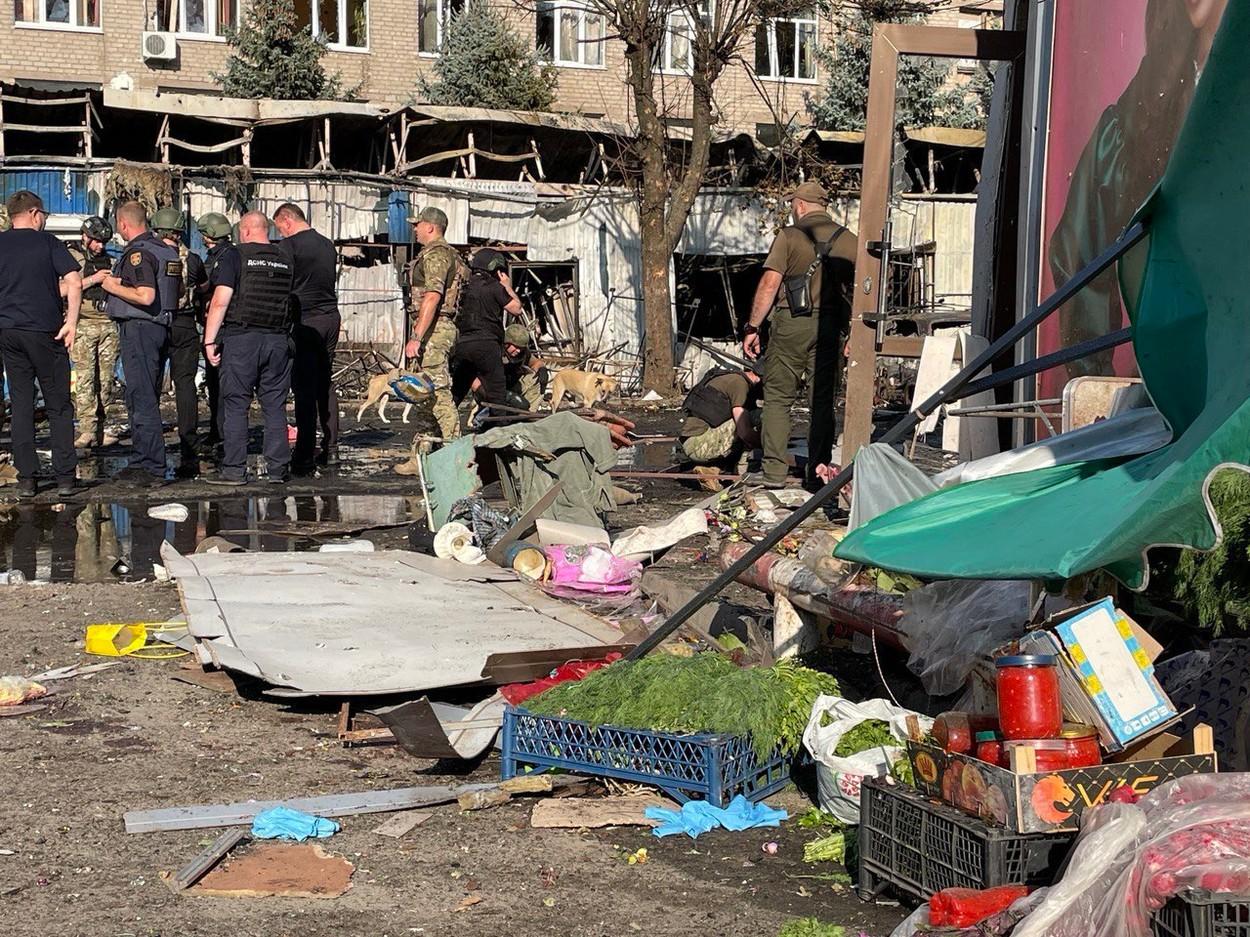 Explozia cu 17 victime din Kostiantînivka, provocată de o rachetă ucraineană.