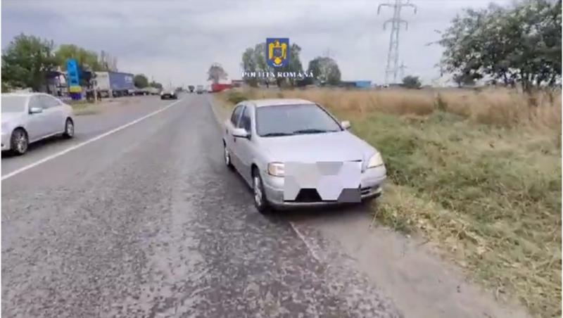 Gălățean, încătușat de polițiști după o urmărire în trafic. Beat la volan, a condus cu 180 km/ h și a provocat spaimă în trafic