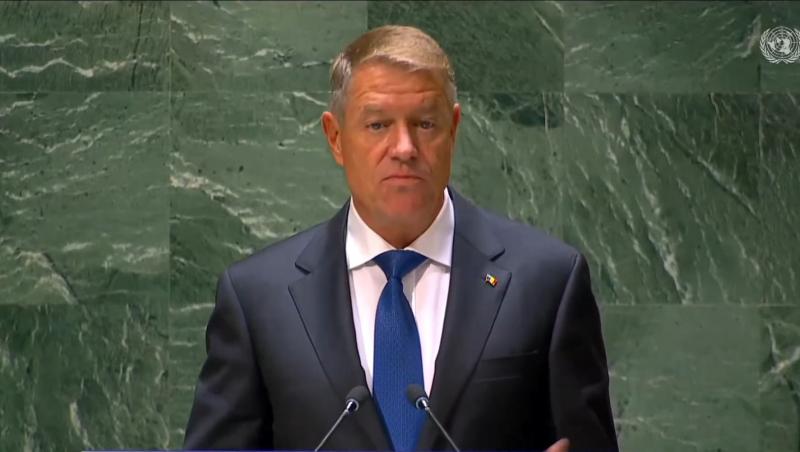 Klaus Iohannis, la ONU: "România a acţionat în deplină solidaritate cu curajosul popor ucrainean"