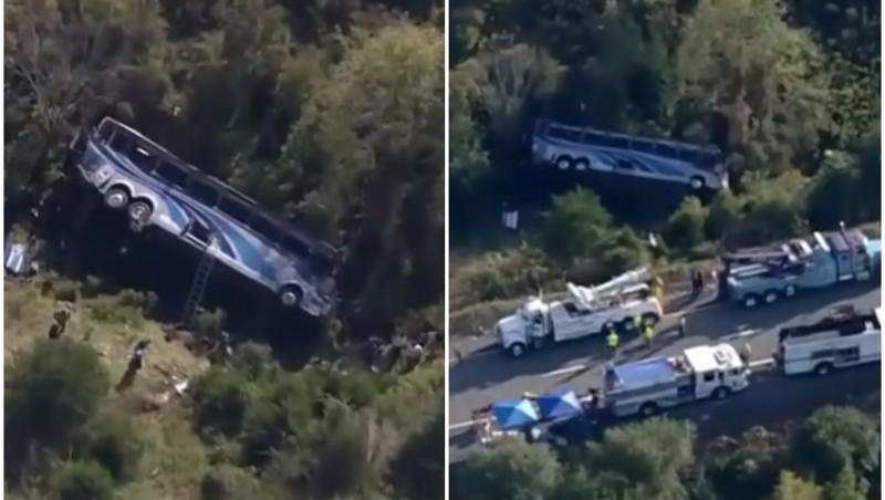 Doi morți și mai mulți răniți, după ce şoferul unui autobuz cu 40 de elevi a pierdut controlul volanului, pe o autostradă în New York