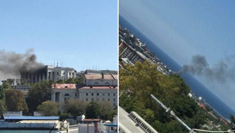 Atac furibund al ucrainenilor în Sevastopol. Statul Major al Flotei Ruse, lovit cu rachete