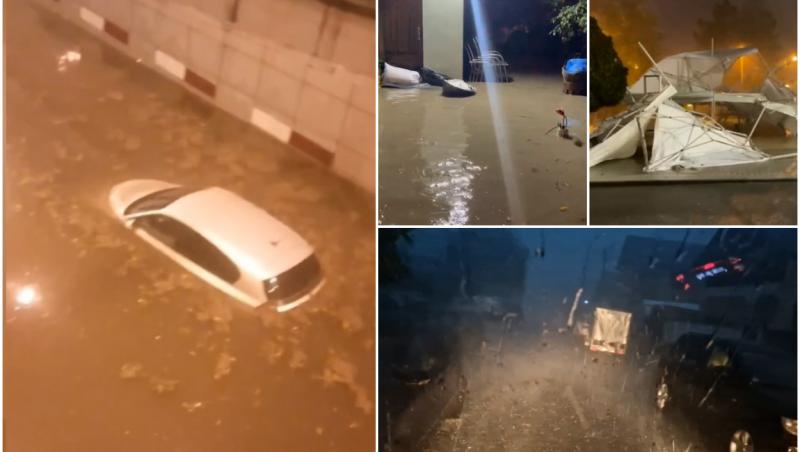 "Ce e afară! Băi, ce e aici" Ploile torențiale și vijeliile au făcut dezastru în țară. În Craiova, temperaturile au scăzut cu peste 10 grade într-o oră