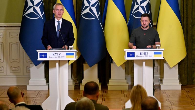 Stoltenberg, vizită surpriză la Kiev. Zelenski: "Aderarea Ucrainei la NATO, doar o chestiune de timp"