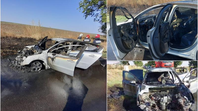 Maşina prefectului de Olt, Mario de Mezzo, s-a aprins ca o torţă în trafic. La volan nu se afla el, ci şefa Cancelariei lui