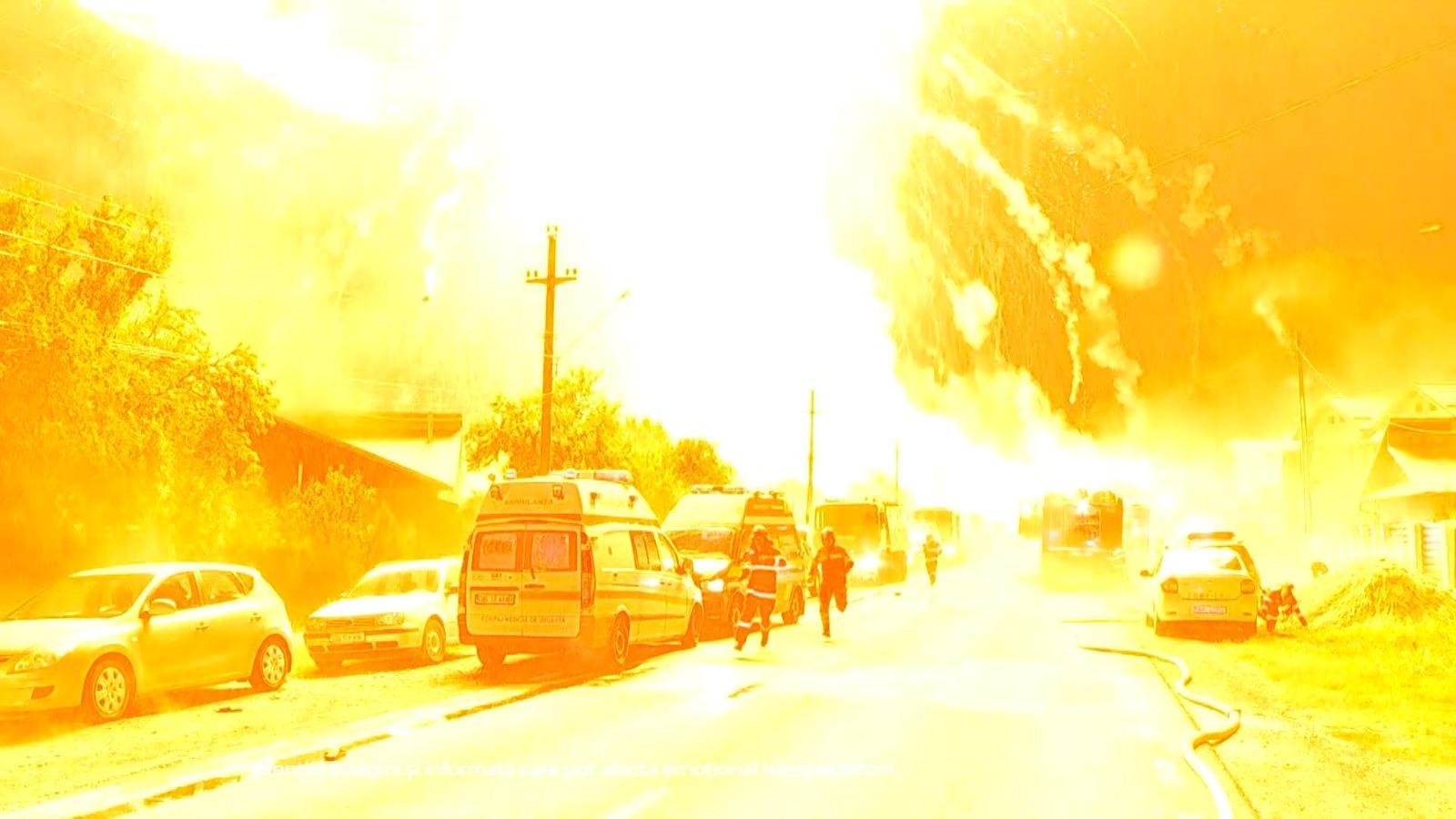 Creşte bilanţul morţilor după explozia din Crevedia. O a patra persoană, cu arsuri de 95% pe corp, a murit la Spitalul Floreasca