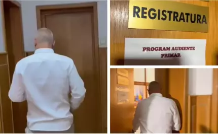 Primarul din Crevedia, fugărit de localnici, s-a ascuns într-un magazin. Apoi s-a baricadat în birou şi le-a trântit uşa în nas jurnaliştilor Primarul din Crevedia, fugărit de localnici, s-a ascuns într-un magazin. Apoi s-a baricadat în birou şi le-a trântit uşa în nas jurnaliştilor