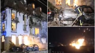 Momentul în care un hotel din Harkov este distrus de un bombardament rusesc: 11 persoane, rănite. Printre victime sunt şi jurnalişti turci