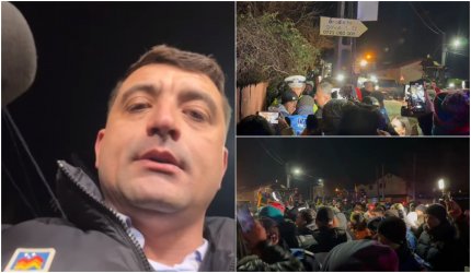 George Simion, luat la rost şi huiduit după ce a ajuns în mijlocul transportatorilor protestatari, blocaţi la Chiajna: Lasă-ne, aţi venit să vă faceţi numărul