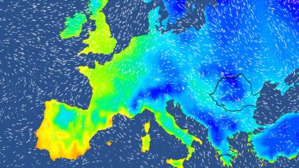 Harta temperaturilor în Europa