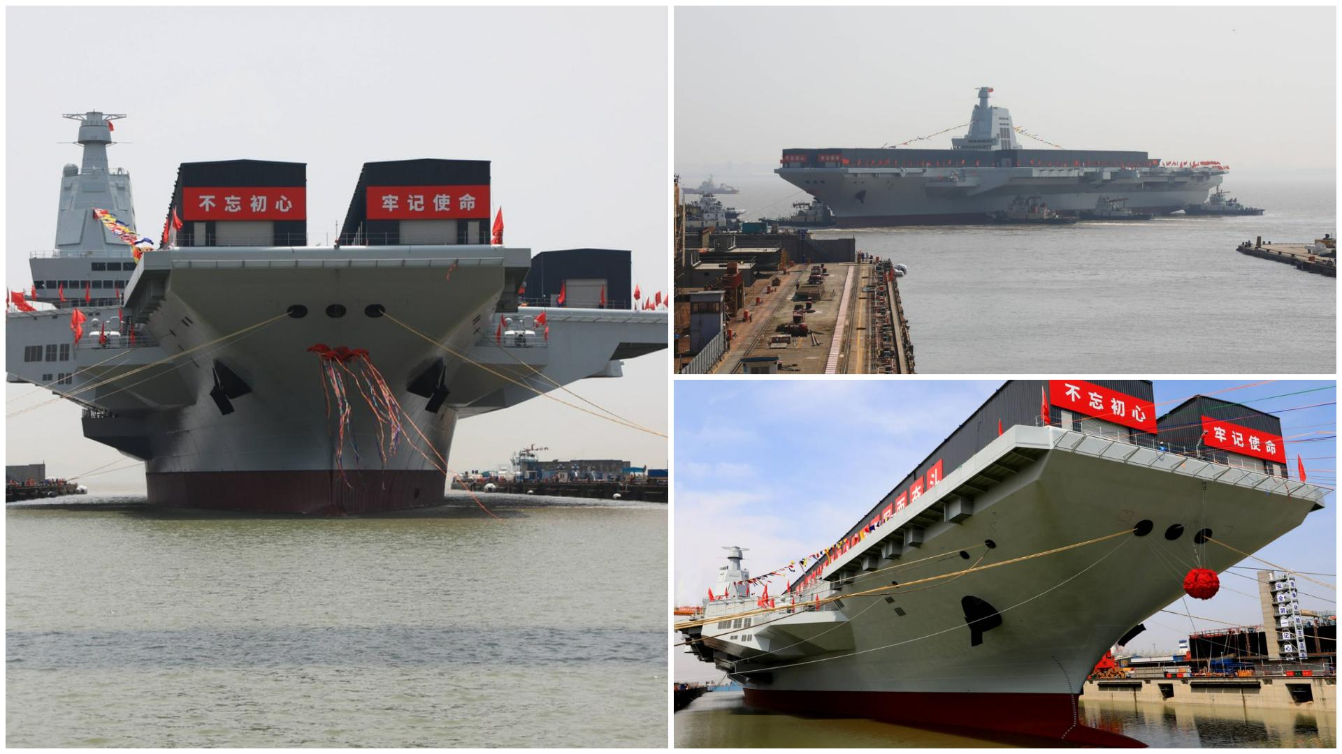 Inaugurarea portavionului Fujian
