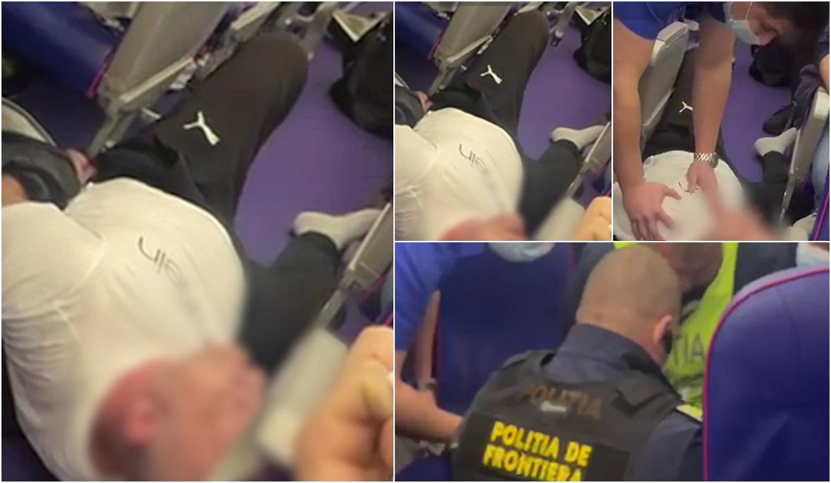 Închisoare cu executare pentru un român băut care a sărit la bătaie la bordul unui avion Wizz Air, Copenhaga - București
