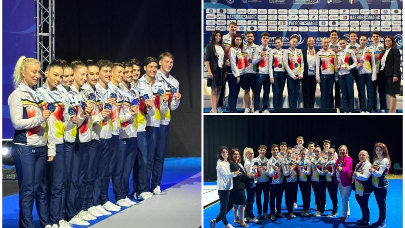 Două medalii de argint pentru România la mondialele de gimnastică aerobică. Suntem singura țară calificată la toate cele 4 probe