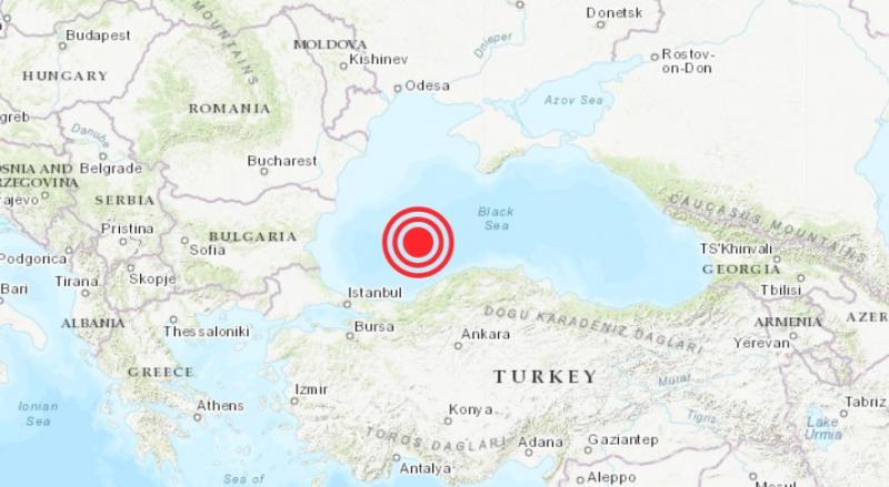 Cutremur în Marea Neagră cu magnitudinea 5,6 pe Richter. Seismul s-a produs la doar 14,5 km adâncime Cutremur în Marea Neagră cu magnitudinea 5,6 pe Richter. Seismul s-a produs la doar 14,5 km adâncime