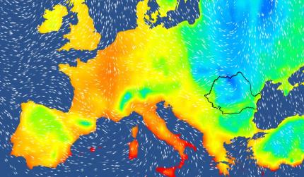 Harta temperaturilor în Europa