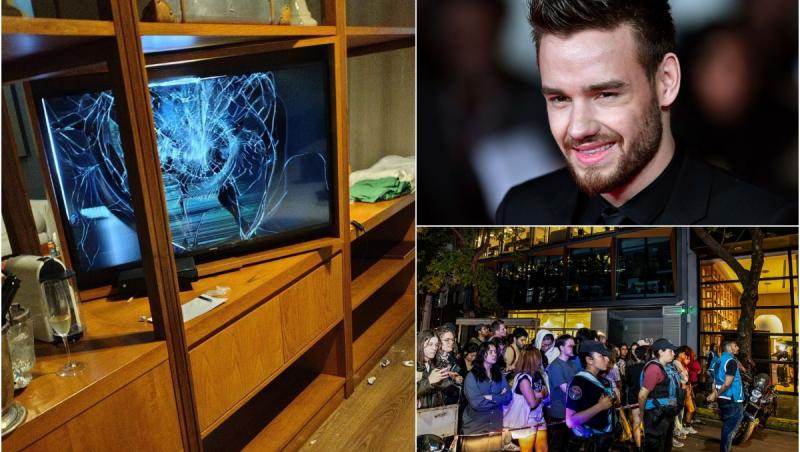 Fotografii din camera de hotel a lui Liam Payne. Artistul ar fi devastat încăperea, televizor distrus, obiecte împrăștiate