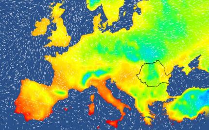 Harta temperaturilor în Europa