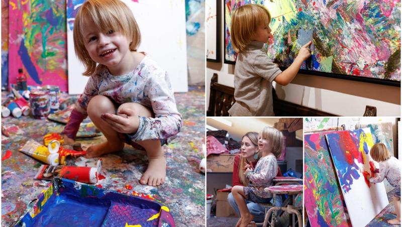 Un băieţel de 3 ani din Germania, denumit "Mini-Picasso". Colecţionarii au oferit şi sute de mii de euro pentru tablourile sale