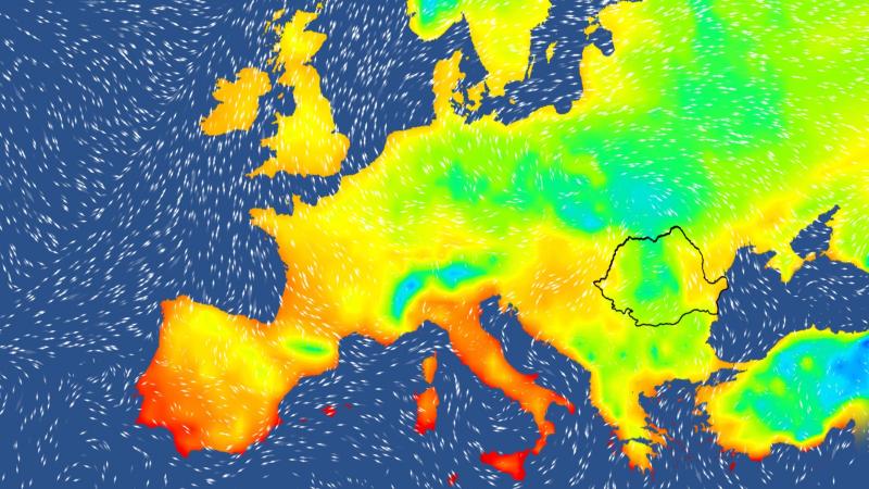 Harta temperaturilor în Europa Harta temperaturilor în Europa